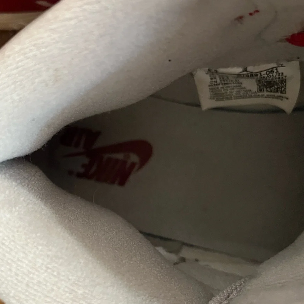 Nike Air Jordan 1 Mid Red White Sneakers | Youth 6.5Y (Women 8)